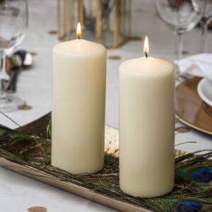 BOLSIUS Ivory Pillar Candle Large - 3 x 10 Inches - 115 Hours Burn Time - Premium European Quality - Smooth And Smokeless Flame - Relight Unscented Wedding, Dinner, Party, And Special Occasion Candle