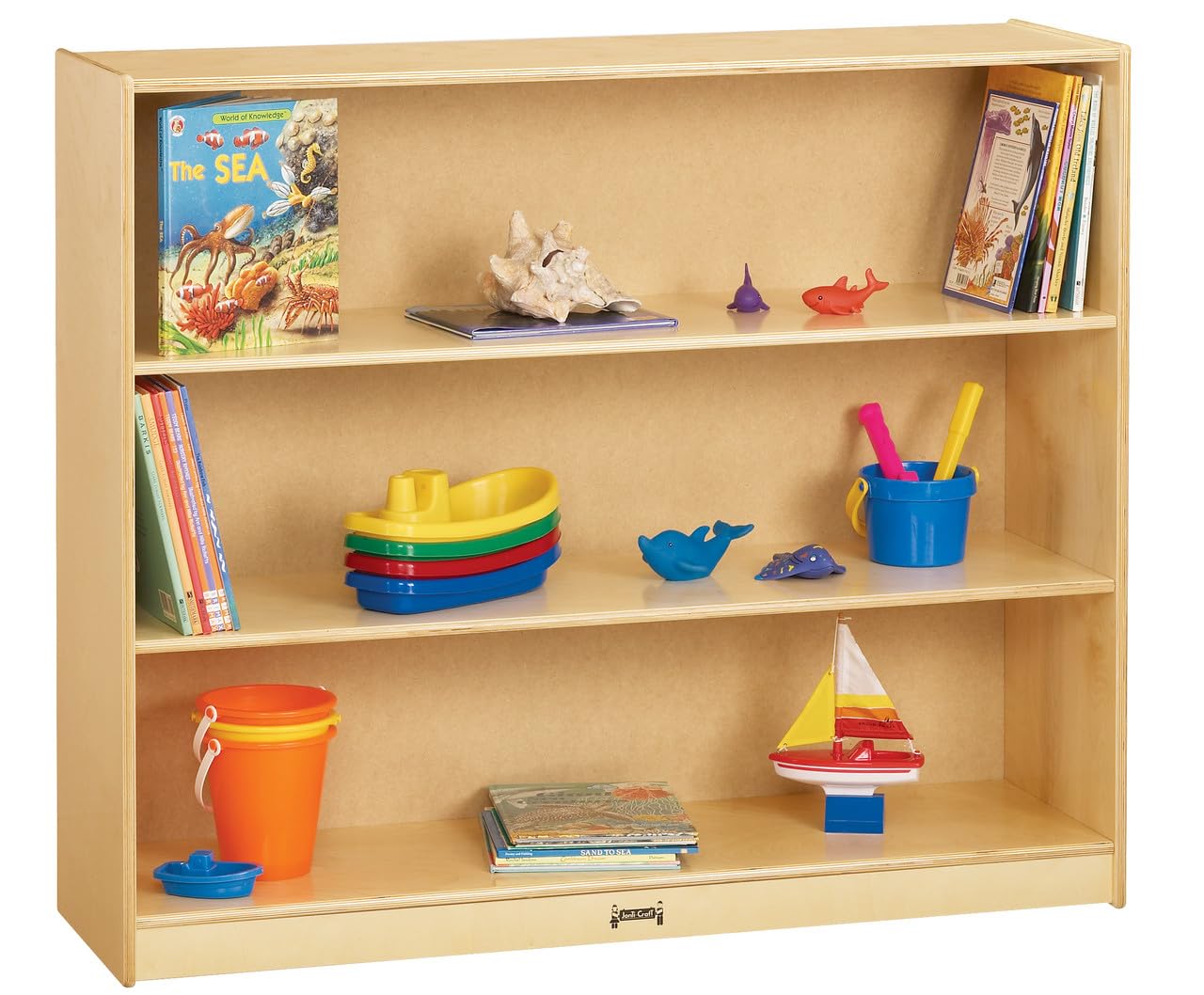 Jonti-Craft 4690JC Mega Mobile Straight-Shelf