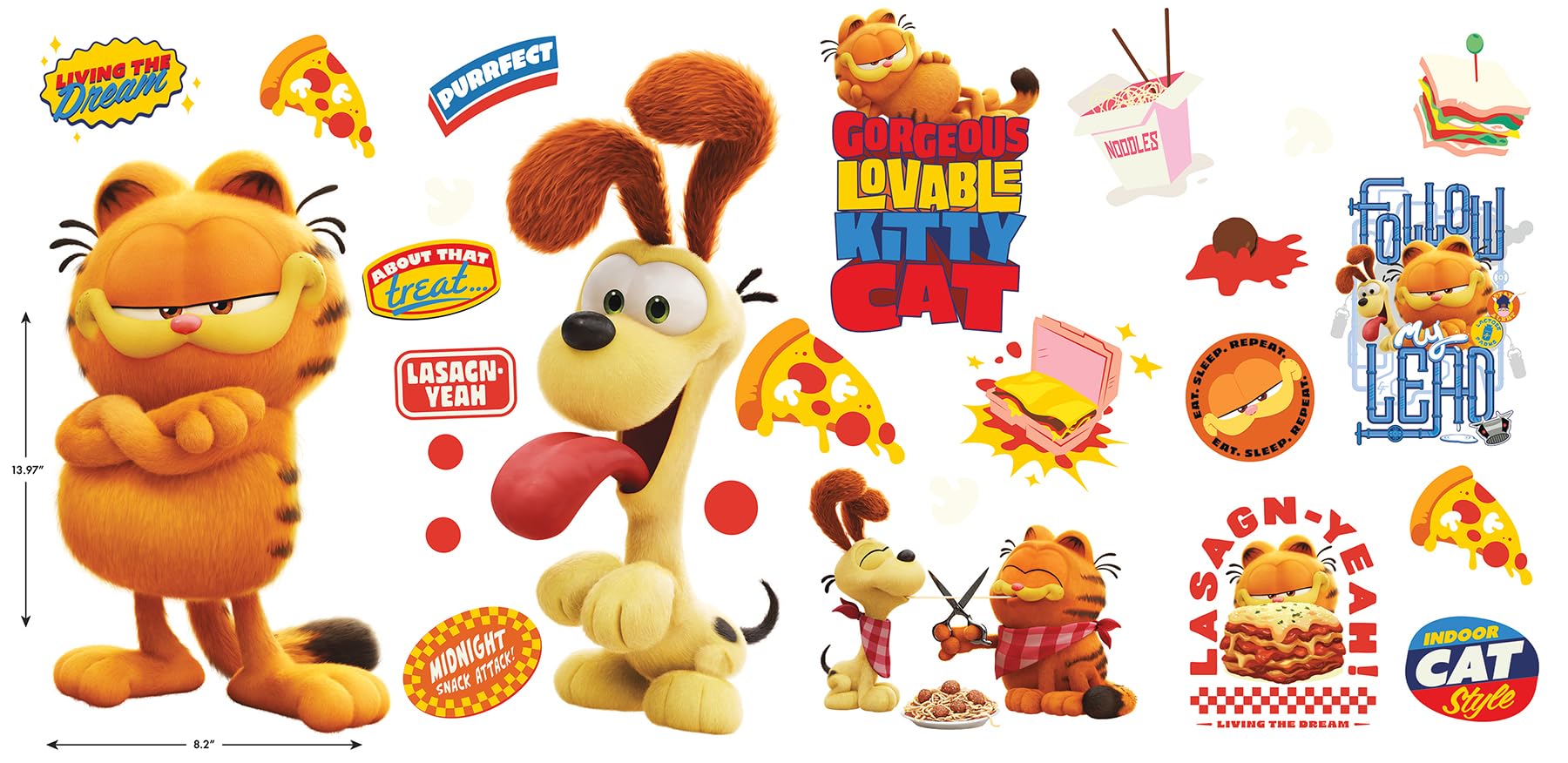 The Garfield Movie Wall Decals, RMK5355SCS