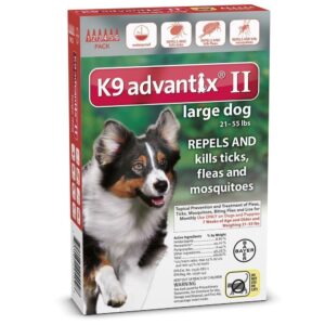 k9 advantix ii flea control for dogs 21-55 pounds (6 applications)