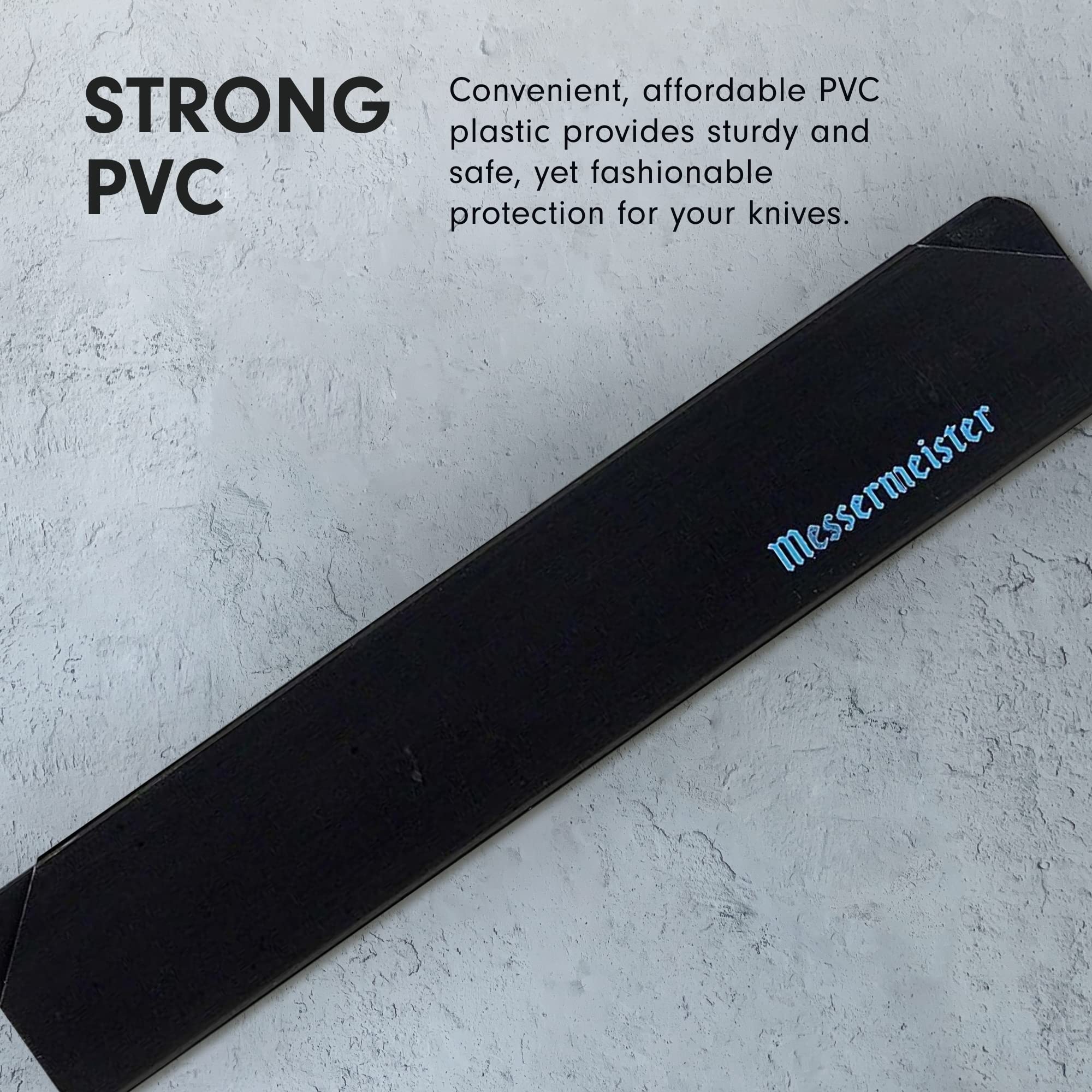 Messermeister 10” Chef’s Edge-Guard, Black - Fashionable & Functional Knife Protector for Chef’s & Wide-Blade Knives - 2 Blade Entry Notches - 10.5” x 1.9375”