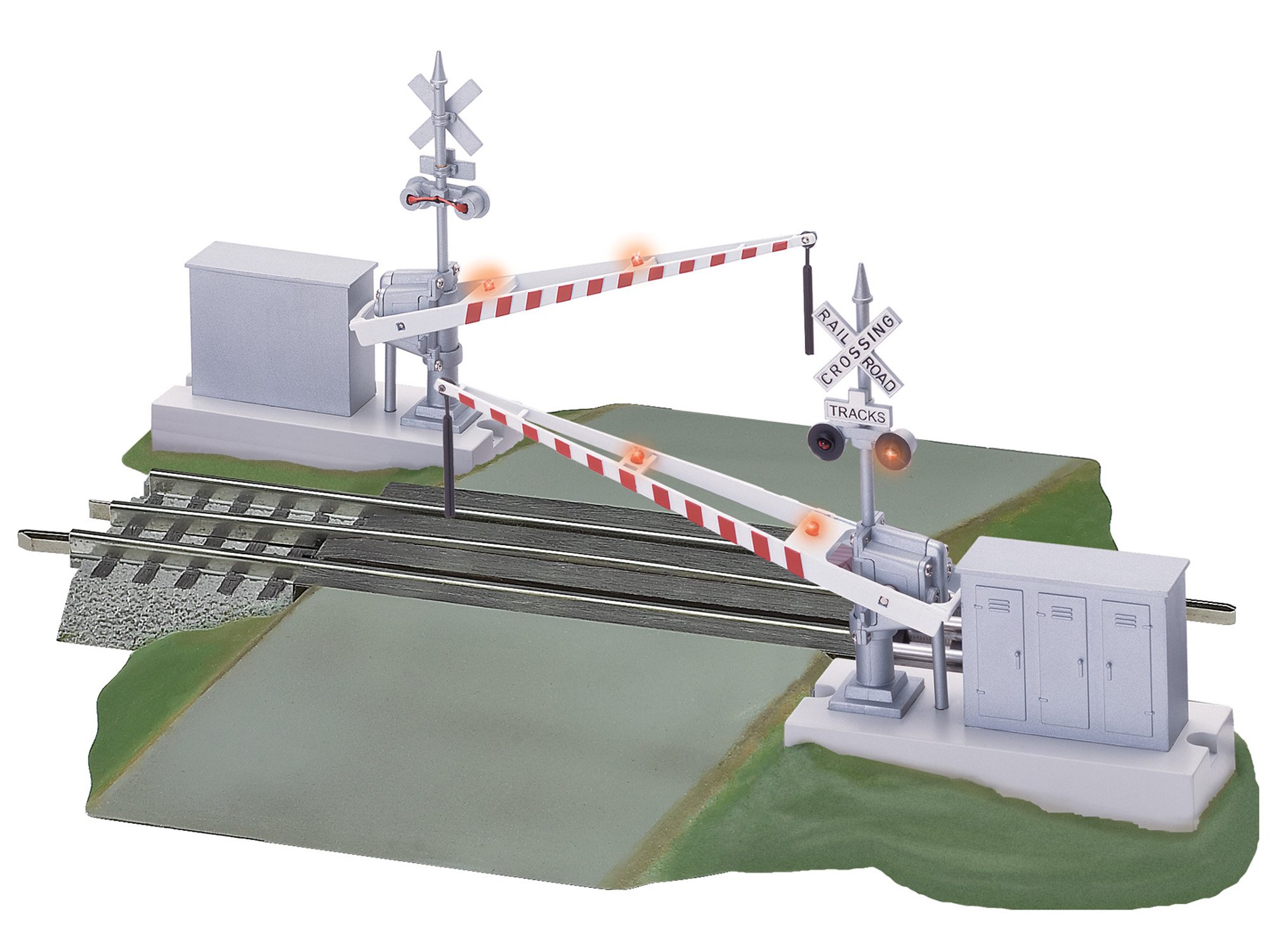 FasTrack Grade Crossing with Flashing Crossbucks and Gates, Multi