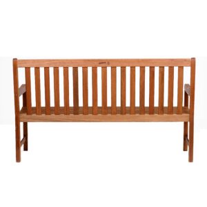 Amazonia Milano 5-Feet Patio Bench | Eucalyptus Wood | Ideal for Outdoors and Indoors, Light Brown