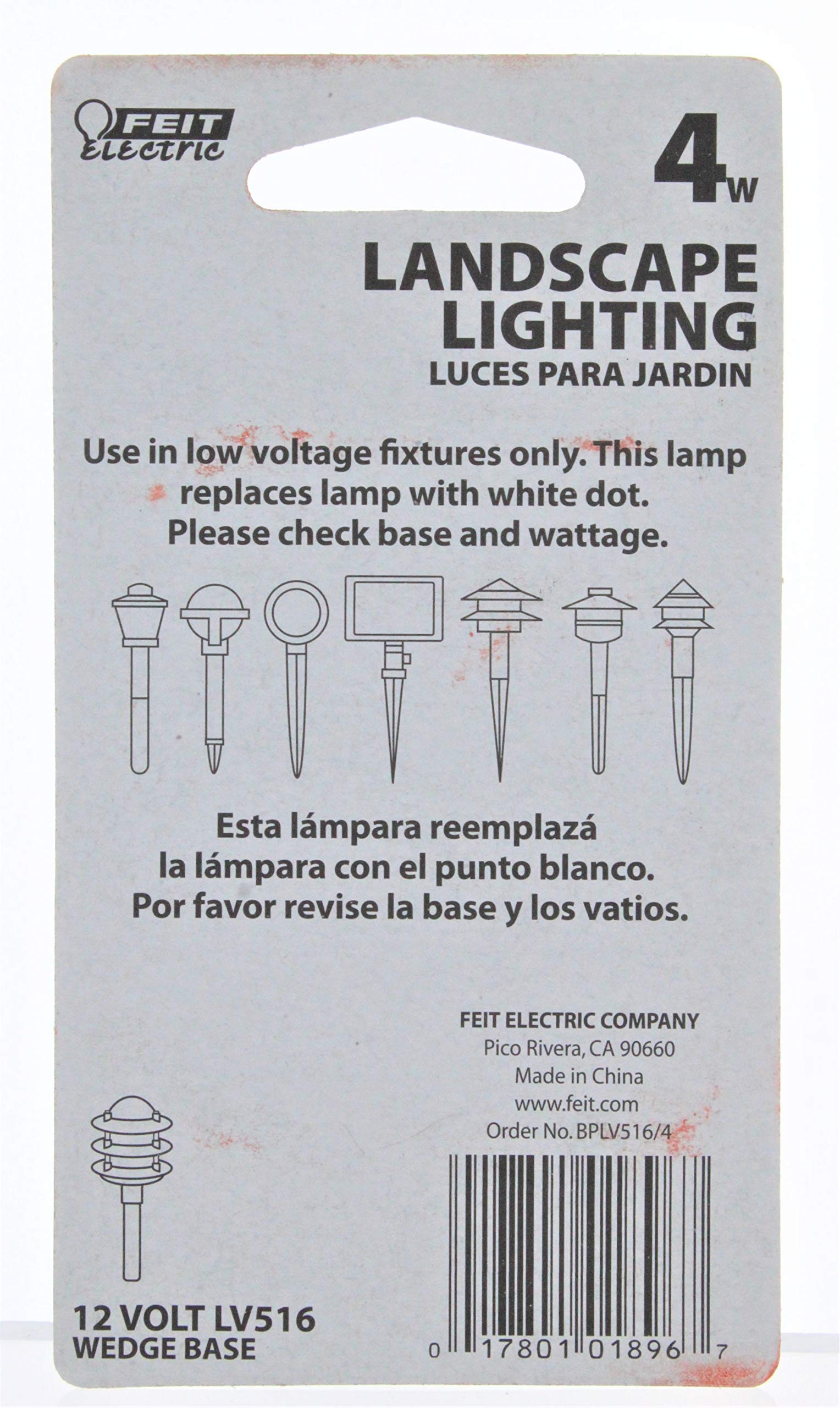 Feit Electric BPLV516/4 4-Watt Incandescent T5 Bulb