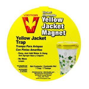 victor poison-free m370 yellow jacket magnet disposable bag trap