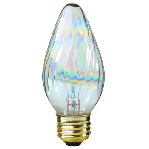 Satco S3365 120V Medium Base 25-Watt F15 Light Bulb, Aurora