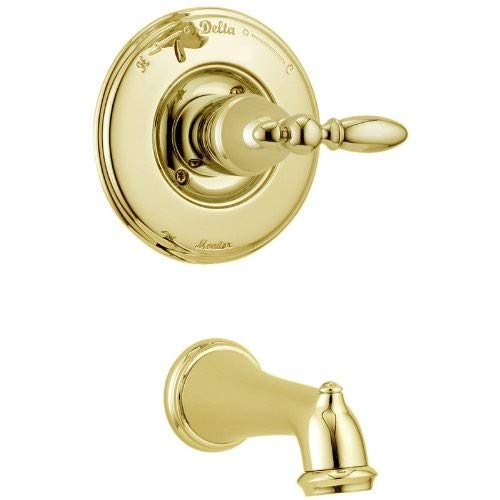 Delta T14155-PBLHP Victorian Monitor 14 Series Bathtub Trim without Handle, Polished Brass