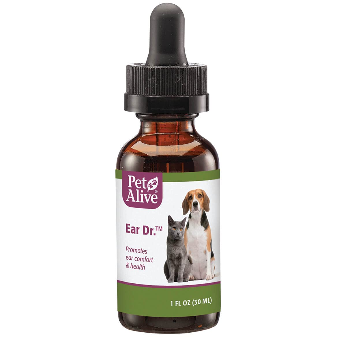 PetAlive Ear Dr. - Natural Ear Drops Promote Ear Comfort and Health in Cats and Dogs - Soothe Ear Discomfort to Reduce Constant Scratching - Keep Pets Ear Canals Clean and Clear - 30 mL