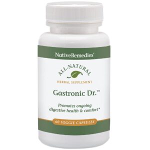 native remedies gastronic dr. - all natural herbal supplement for healthy digestion and comfort after meals - promotes a healthy stomach lining and balanced stomach acid levels - 60 veggie caps