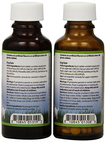 PetAlive Respiratory ComboPack for Pets - All Natural Homeopathic Remedies Relieve Symptoms of Blocked Sinuses, Colds, and Respiratory Irritation in Cats and Dogs