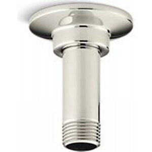 kohler k-7396-sn 3" straight ceiling-mount shower arm & flange polished nickel