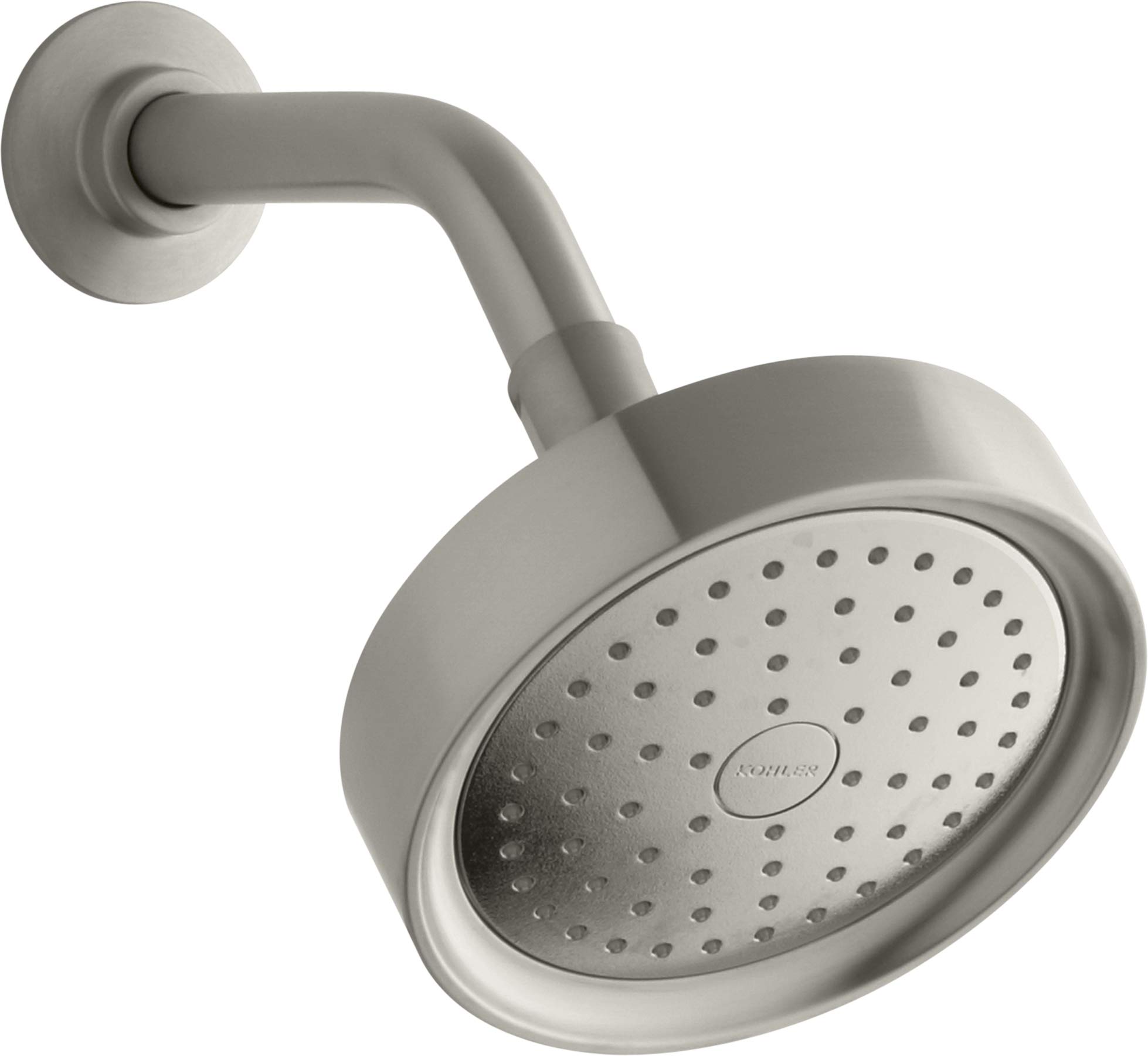 KOHLER K-7397-BN Showerarm and Flange, 7-1/2-Inch Long, Vibrant Brushed Nickel