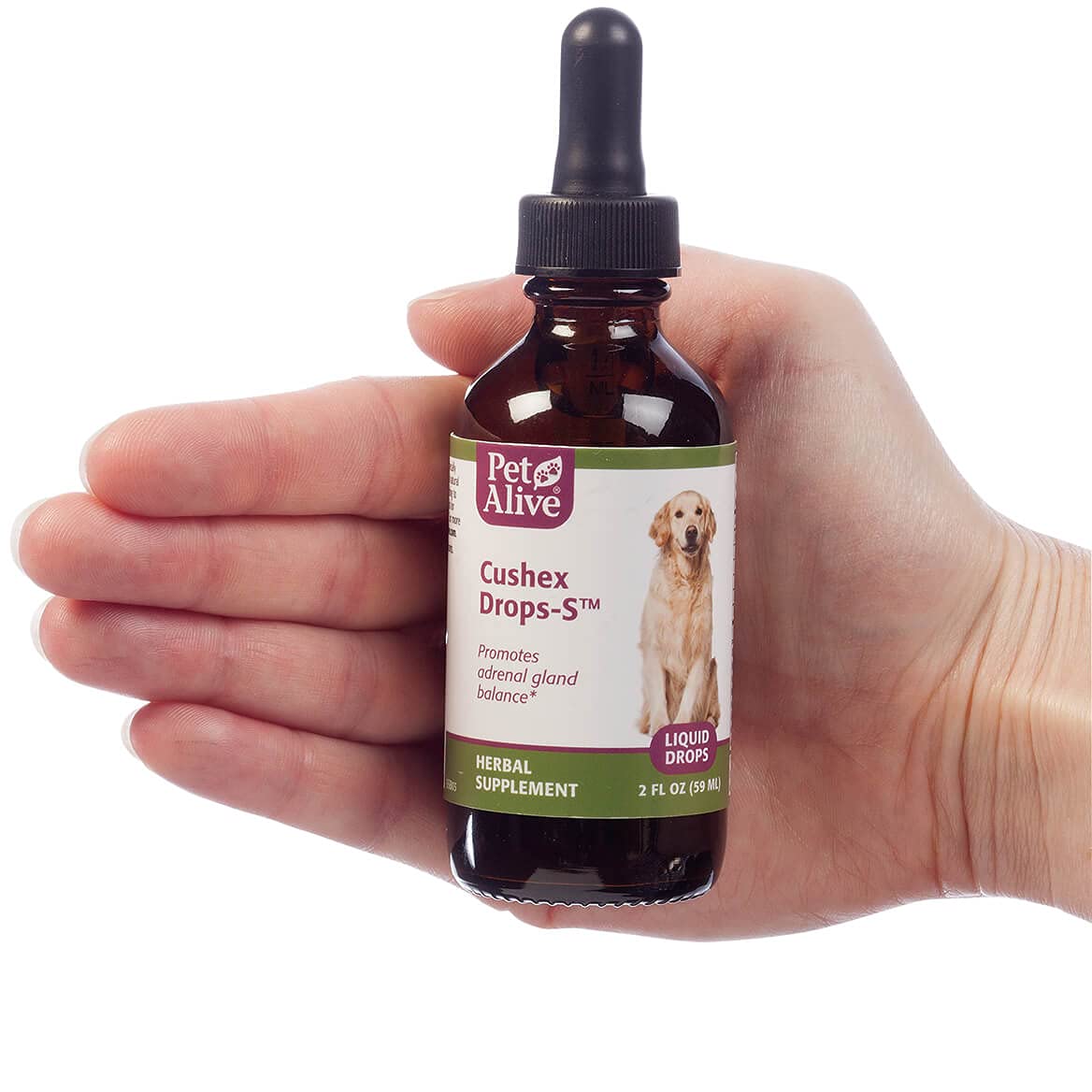 PetAlive Cushex Drops-S, Adrenal Gland Balance Herbal Pet Supplement, 2fl oz., 59ML