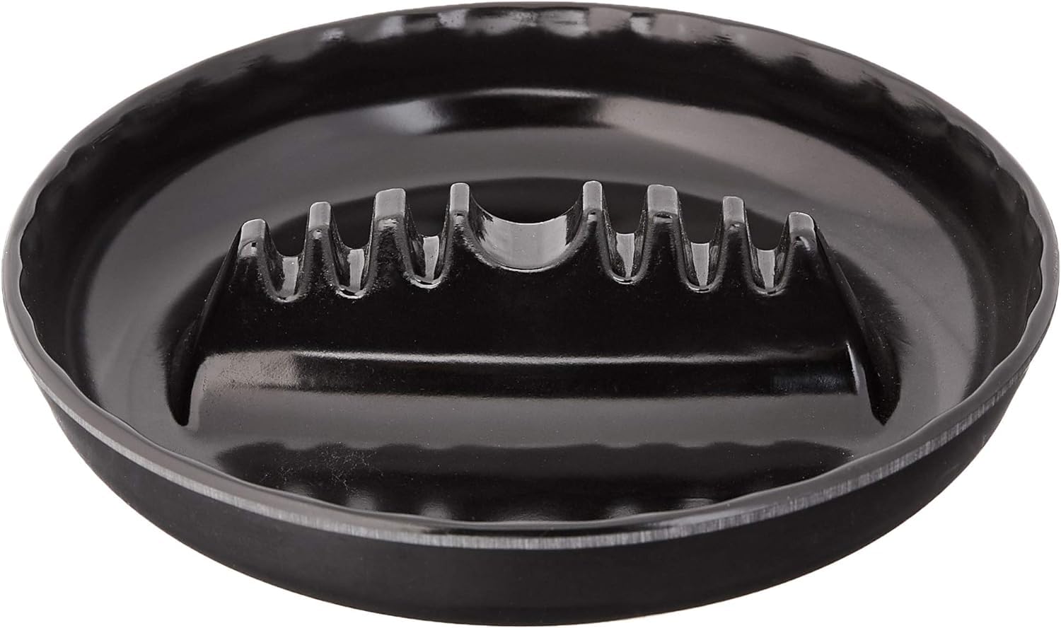 Fox Run 6121 Melamine Ash Tray, 6.75 x 6.75 x 1.25 inches, Black