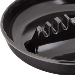 Fox Run 6121 Melamine Ash Tray, 6.75 x 6.75 x 1.25 inches, Black