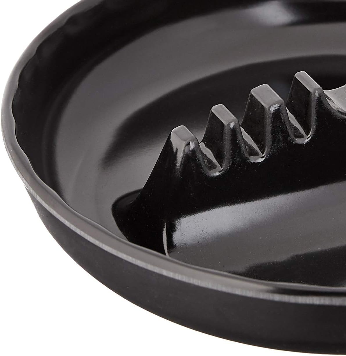 Fox Run 6121 Melamine Ash Tray, 6.75 x 6.75 x 1.25 inches, Black