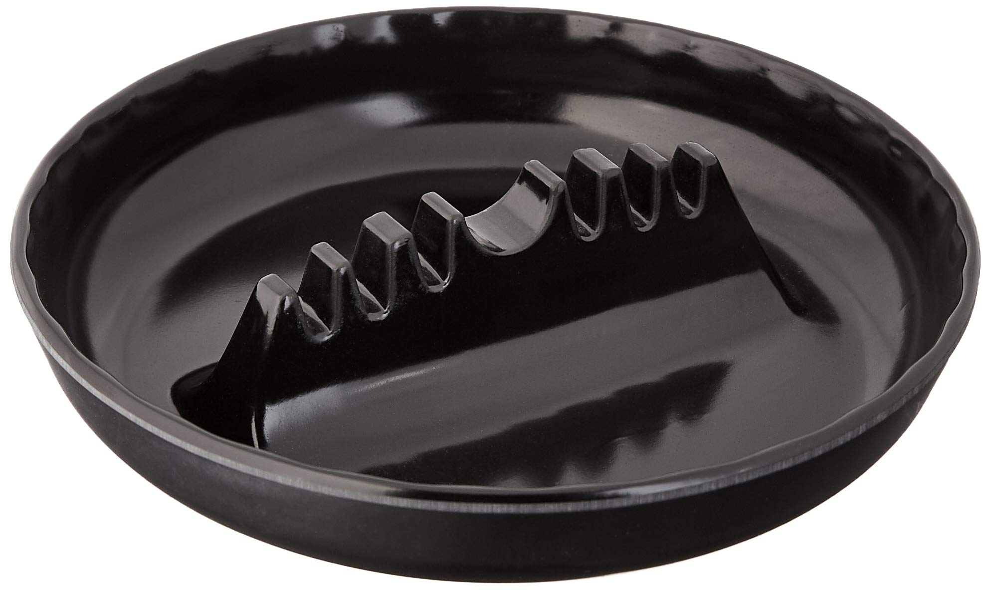 Fox Run 6121 Melamine Ash Tray, 6.75 x 6.75 x 1.25 inches, Black