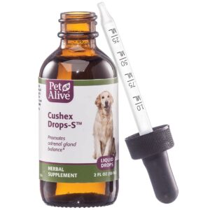 PetAlive Cushex Drops-S, Adrenal Gland Balance Herbal Pet Supplement, 2fl oz., 59ML