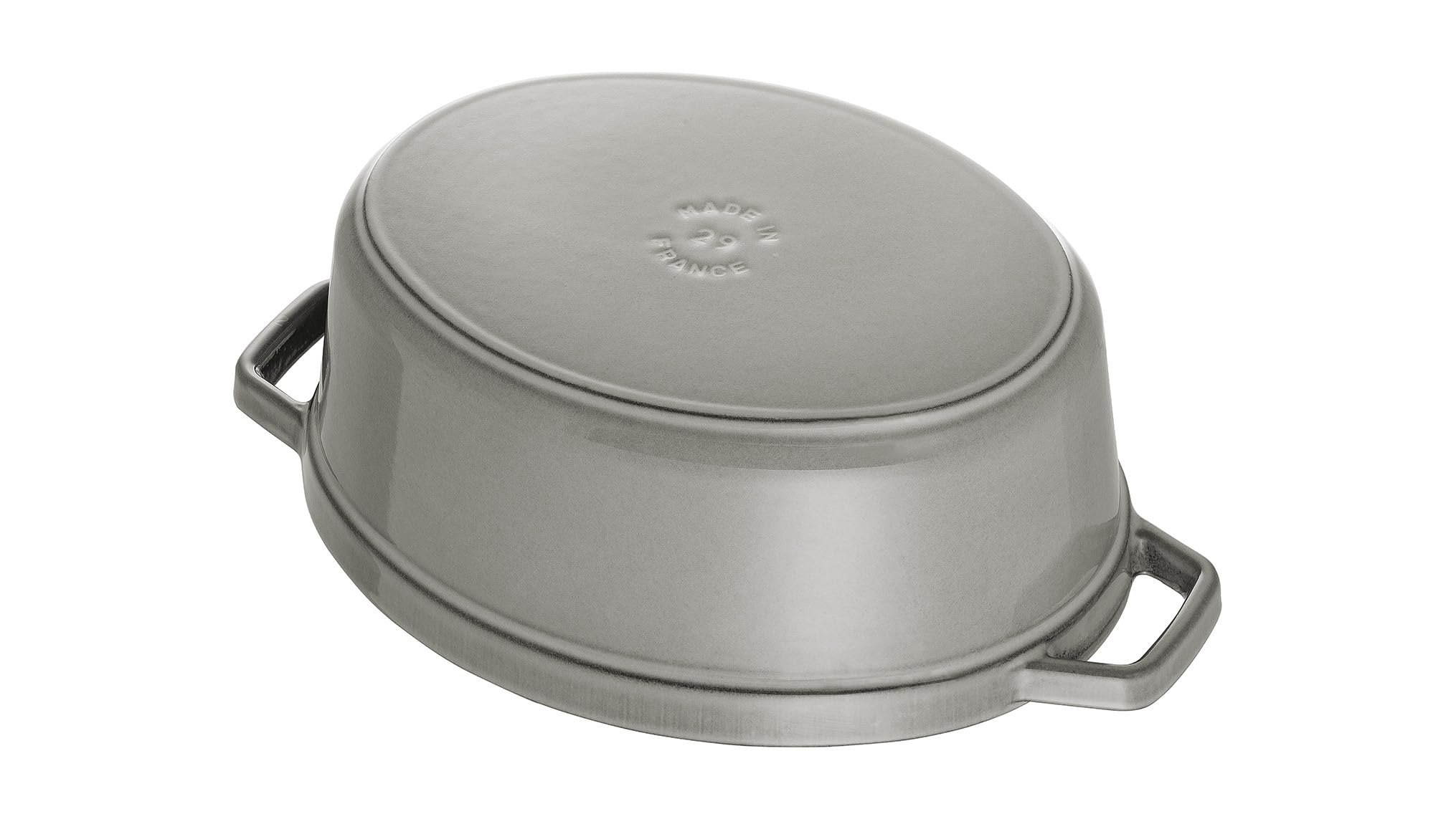 STAUB Cast Iron Roaster/Cocotte, Oval 17 cm, 1 L, Graphite Grey