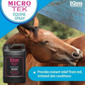 EQyss Micro-Tek Equine Itch Relief Spray - Soothes Irritated Skin, Stops Itching, Scratching, Rubbing - for All Horses, Ponies, Mares, Foals (128 oz)