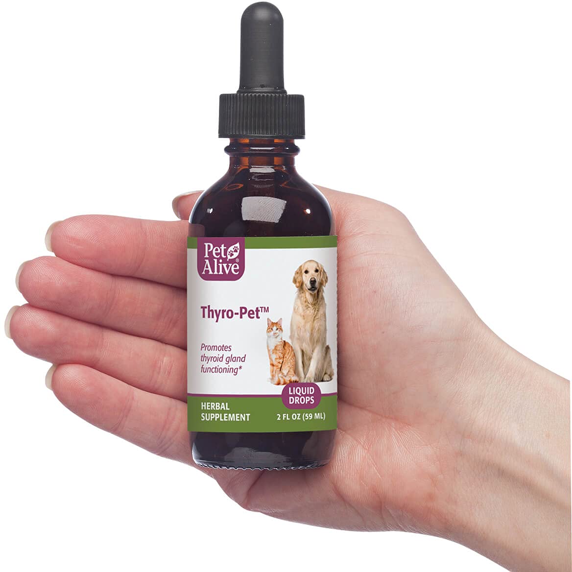 PetAlive Thyro-Pet - All Natural Herbal Supplement Promotes Normal Thyroid Gland Functioning in Dogs and Cats