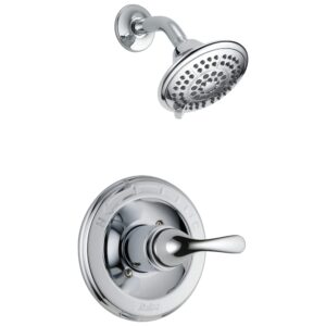 delta faucet classic 13 series shower faucet set with 3-spray shower head, shower handle, chrome shower faucet, delta shower trim kit, chrome t13220-shc