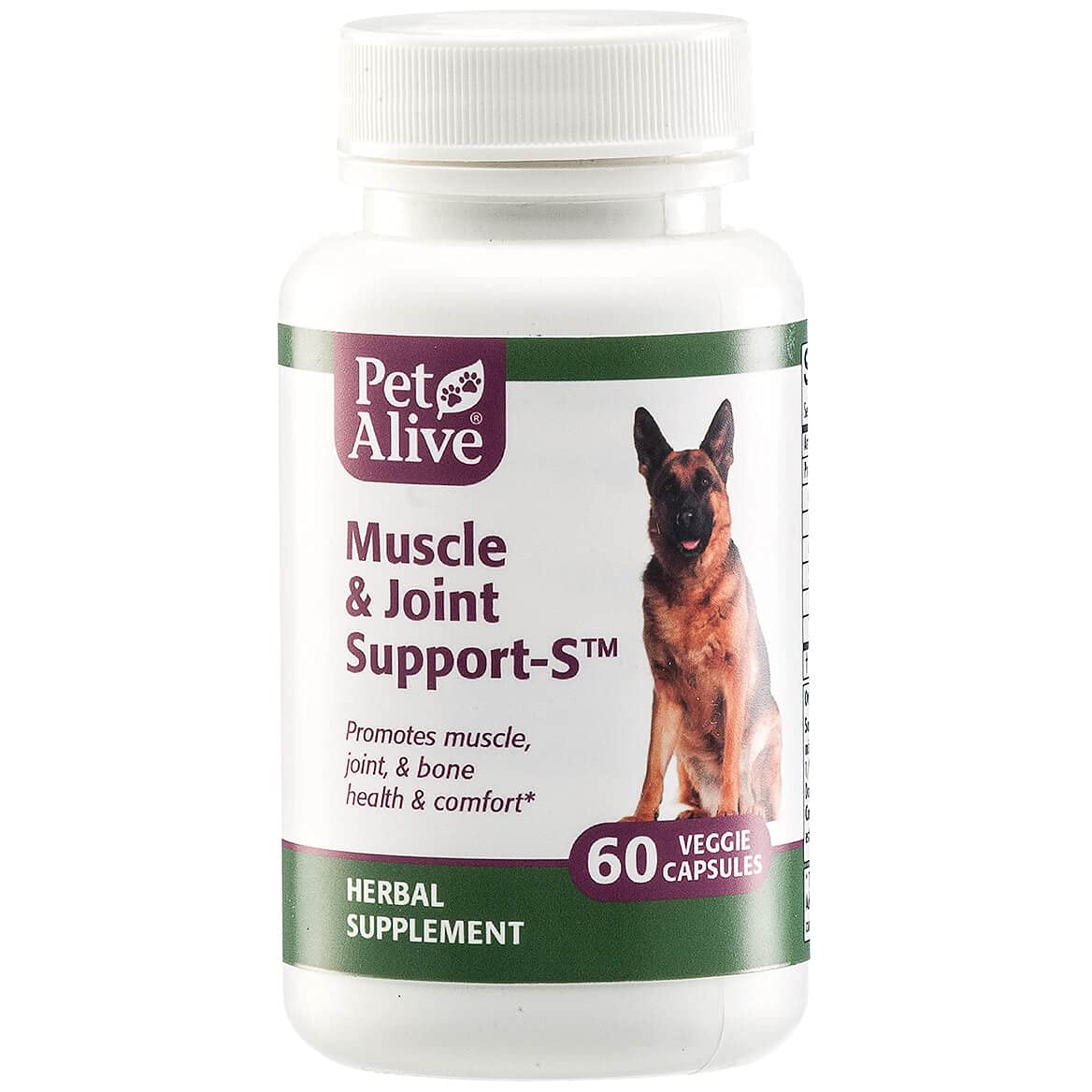 PetAlive Muscle & Joint Support-S for Bone and Joint Health and Comfort, 60 Caps