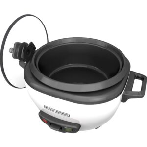 BLACK+DECKER RC3406 3-Cup Uncooked/6-Cup Cooked Rice Cooker, White