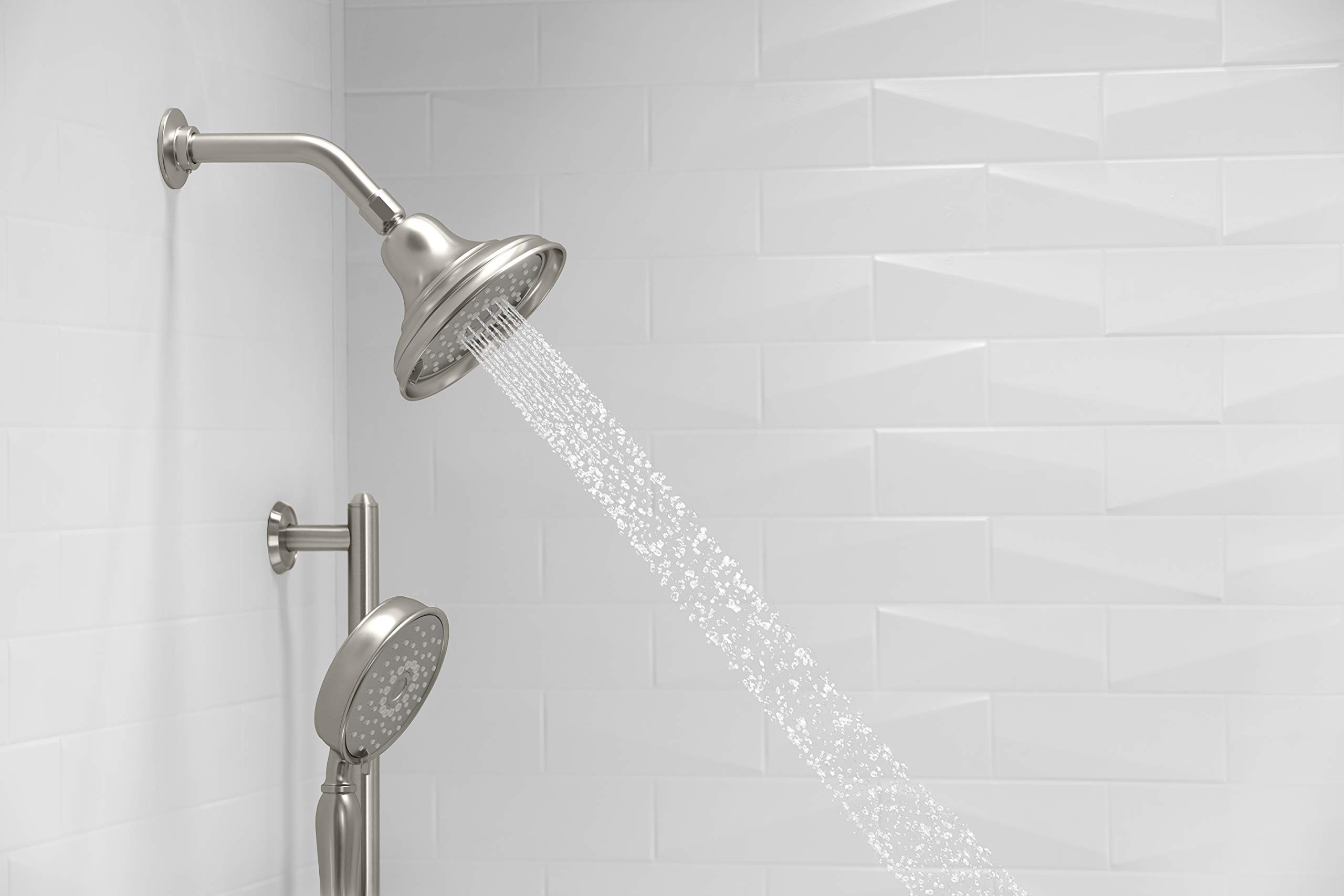 KOHLER K-7397-BN Showerarm and Flange, 7-1/2-Inch Long, Vibrant Brushed Nickel