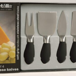 Prodyne Black Soft Touch Handles Cheese Knives, one size