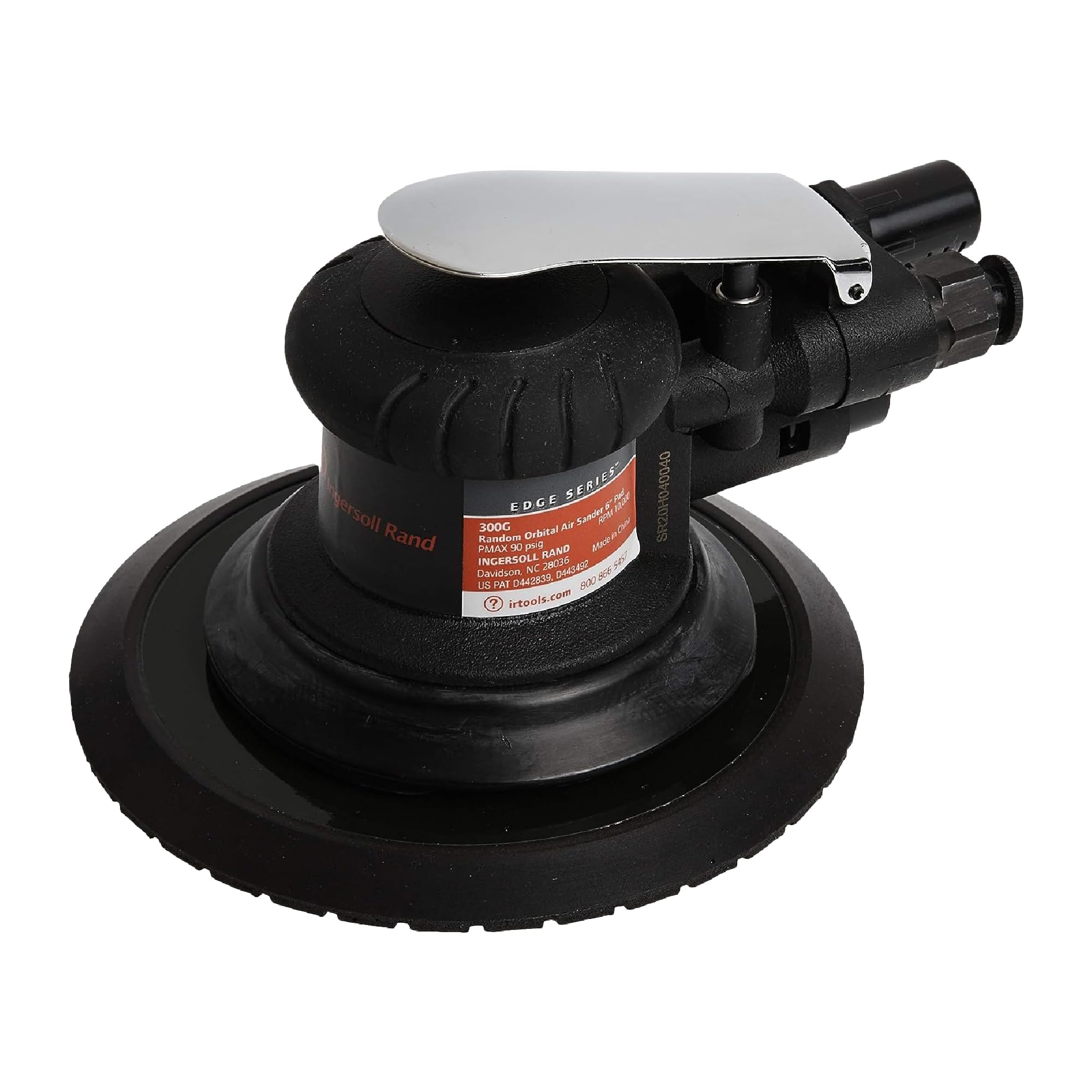 Ingersoll Rand 300G Random Orbital Air Sander, 3/16" Orbit, 6" Pad, 10,000 RPM, 0.2 HP