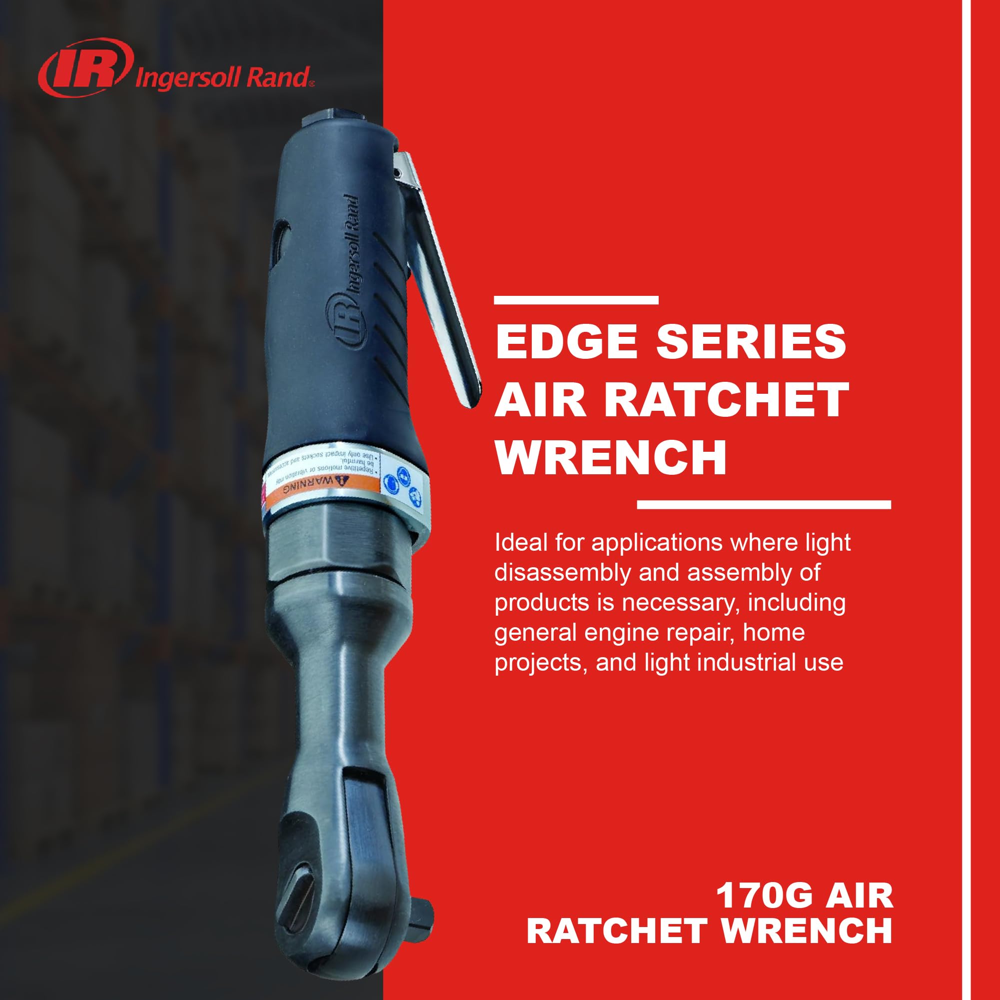 Ingersoll Rand 170G 3/8" Air Ratchet Wrench, 55 ft-lb Torque, 170 RPM