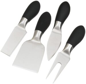 prodyne black soft touch handles cheese knives, one size