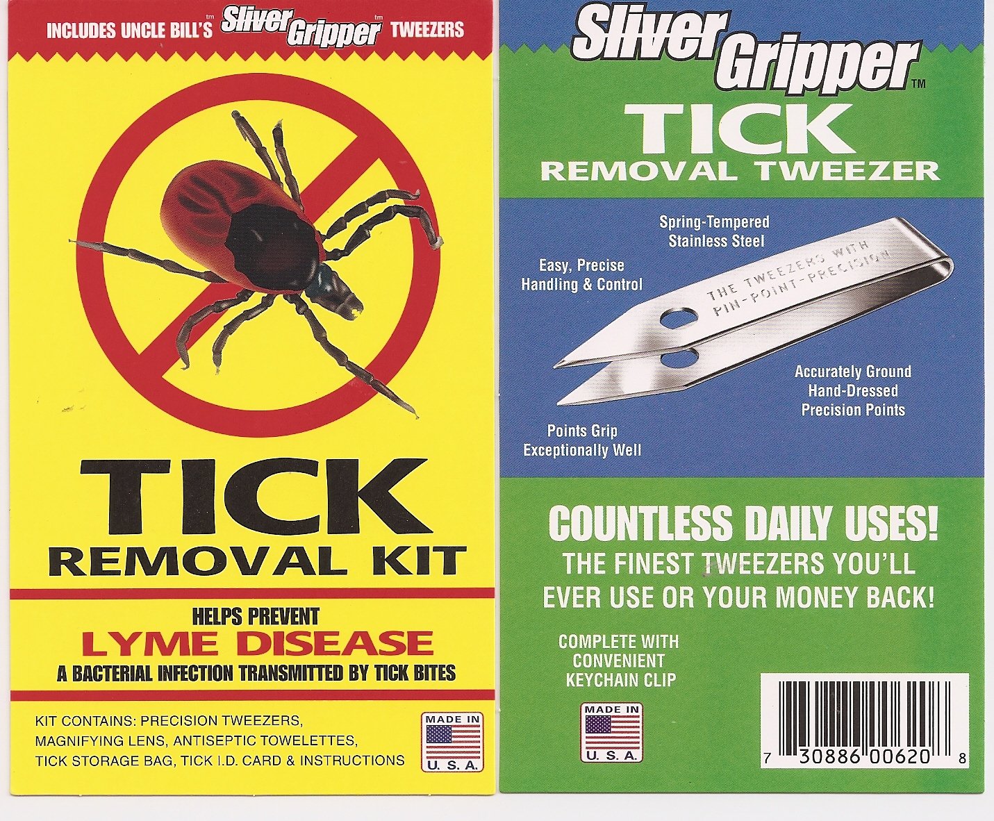 Uncle Bill's Sliver Gripper Tick & Splinter Removal Kit