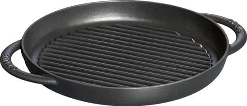 Staub Round Grill Pan 10-inch Matte Black