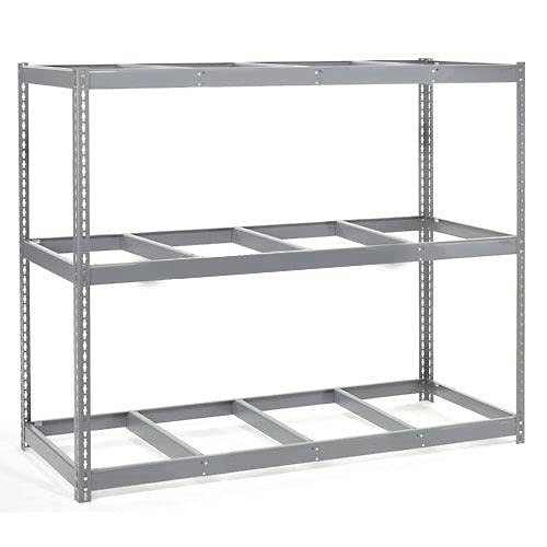 Global Industrial Wide Span Rack With 3 Shelves No Deck, 96"W x 48"D x 96"H, 1100 Lb Shelf Cap