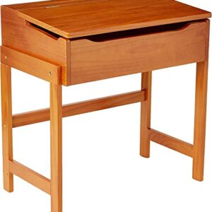 Lipper International Child's Slanted Top Desk & Chair, Pecan Finish