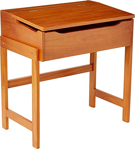 Lipper International Child's Slanted Top Desk & Chair, Pecan Finish