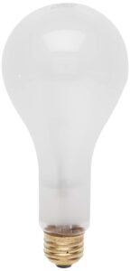 satco s4960 130-volt 300-watt ps25 medium base light bulb, frosted