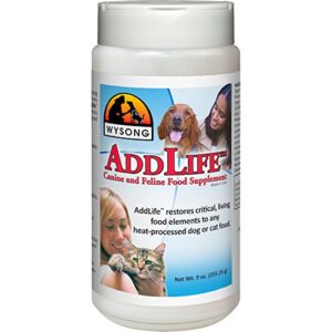 wysong addlife canine/feline food supplement for dog/cat - 9 ounce bottle