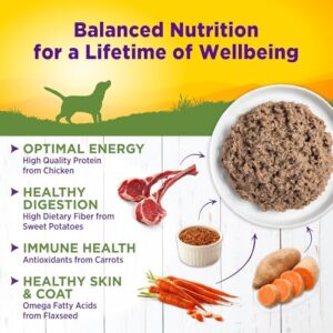 Wellness Complete Health Natural Wet Canned Dog Food, Lamb & Sweet Potato, 12.5-Ounce Can (Pack of 12)