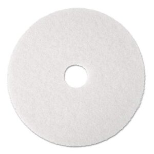 3M 08484 Super Polish Floor Pad 4100, 20-Inch Diameter, White, 5/Carton