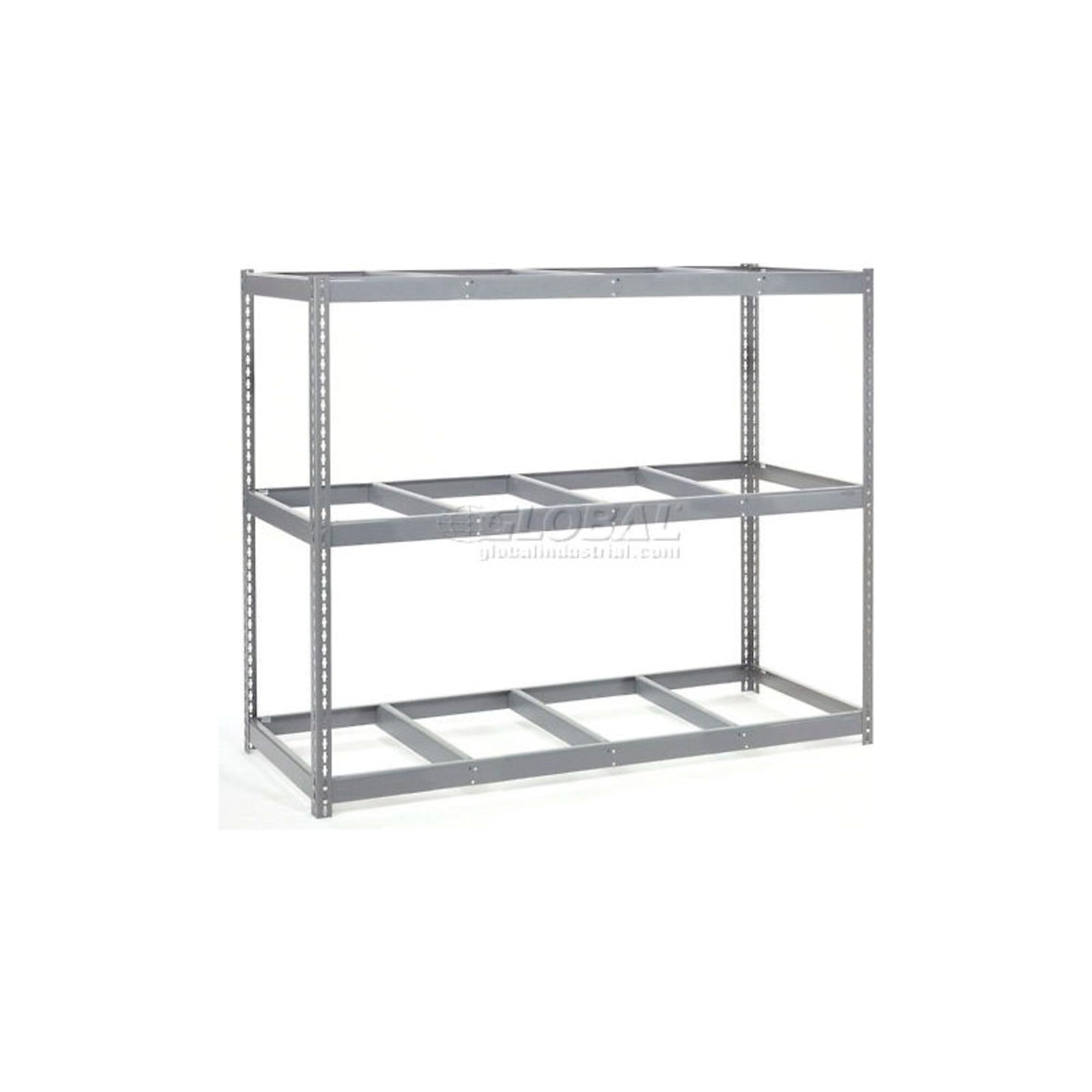 Global Industrial Wide Span Rack With 3 Shelves No Deck, 96"W x 48"D x 96"H, 1100 Lb Shelf Cap