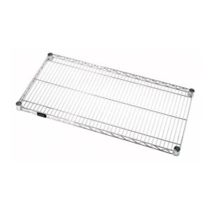 quantum storage systems 2454c extra shelf for 24" deep wire shelves, chrome finish, 24" width x 54" length x 1" height