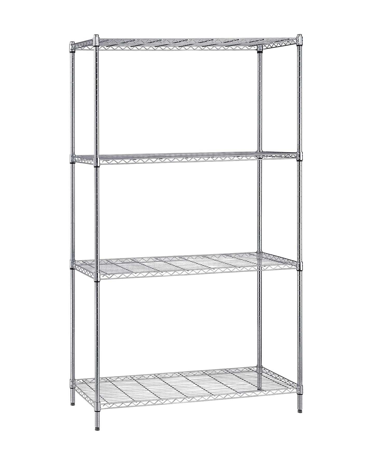 Quantum Storage Systems WR74-2430C Starter Kit for 74' High 4-Tier Wire Shelving Unit, Chrome Finish, 24' Width x 30' Length x 74' Height