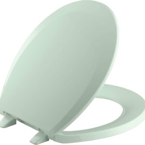 Kohler K-4662 Lustra Q2 Round Closed-Front Toilet Seat with Quick-Release and Qu, Seafoam Green