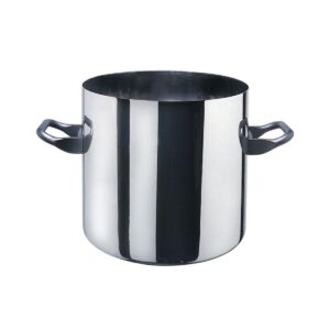 alessi la cintura di orione cooking pot made of multiply 20.0 cm diameter, 7 x 26.5 x 20.2 cm, silver