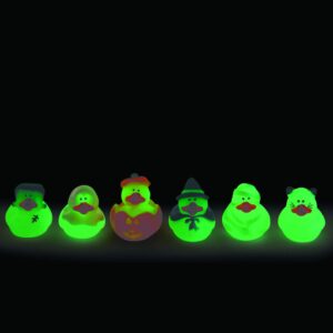 Fun Express Mini Glow-in-the-Dark Halloween Rubber Duckies-2 dozen-Trick-or-Treat favors, giveaways, Novelty Party Decorations