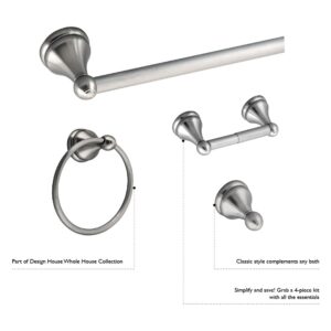 Design House 532895 Allante Towel Ring, Polished Chrome