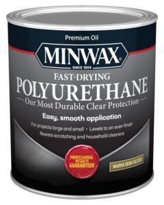 1 qt minwax 63005 clear fast-drying oil-based polyurethane, semi-gloss